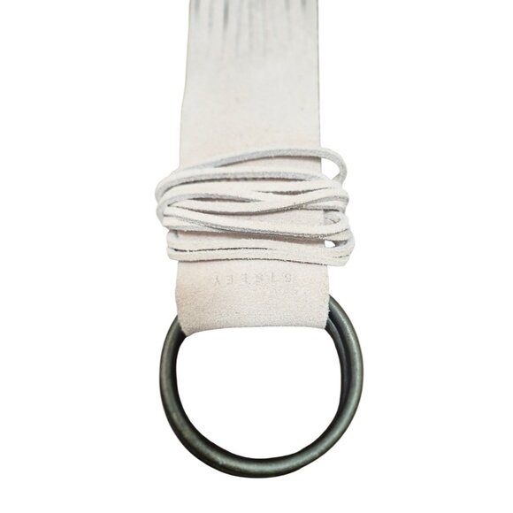 Sisley Suede Fringe Wrap Belt Women’s Adjustable Tan Leather O-Ring Boho Belt 39 - Picture 5 of 11